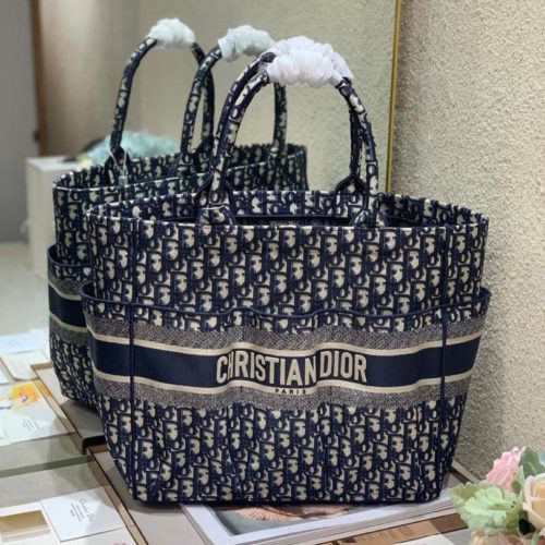CD Bag Embroidered mirror quality blue in stock ready to ship