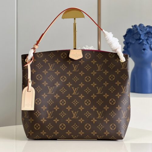 Graceful PM Shoulder Bag Canvas leather / Clone