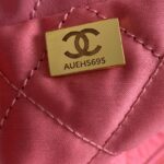 Shiny Calfskin  Gold-Tone Metal Hand bag. Pink   / clone quality