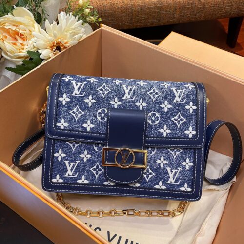 Dauphine MM Bag Blue Denim