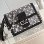 Dauphine MM  Black Denim Bag