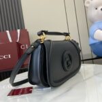 Black small Leather Blonde Bag