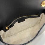 Black small Leather Blonde Bag